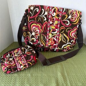 2 pc. Vera Bradley Puccini mailbag cosmetic bag